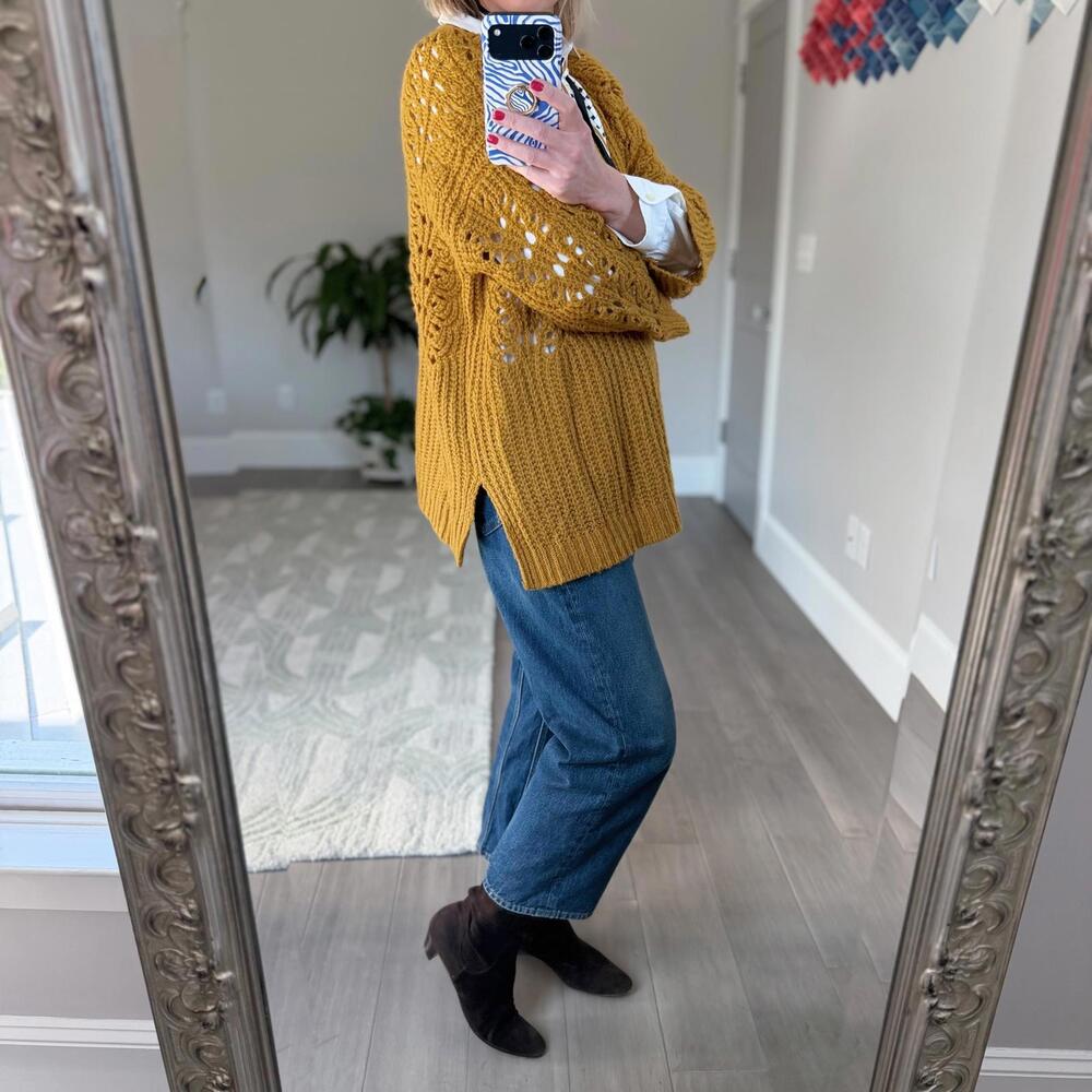 Anthropologie | Pilcro Oversized Knit Sweater | Lace Detail